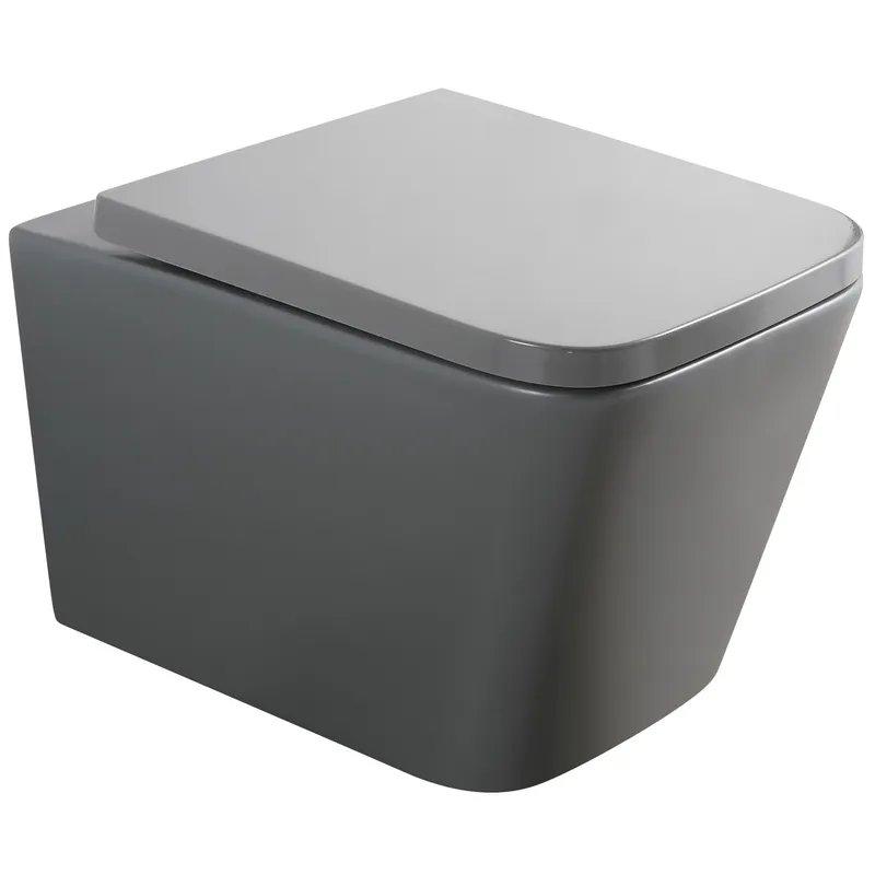 Унітаз підвісний MIXXUS PREMIUM QUADRO-0305-R GRAY 510x350x345mm система змиву RIMLESS (MP6656)
