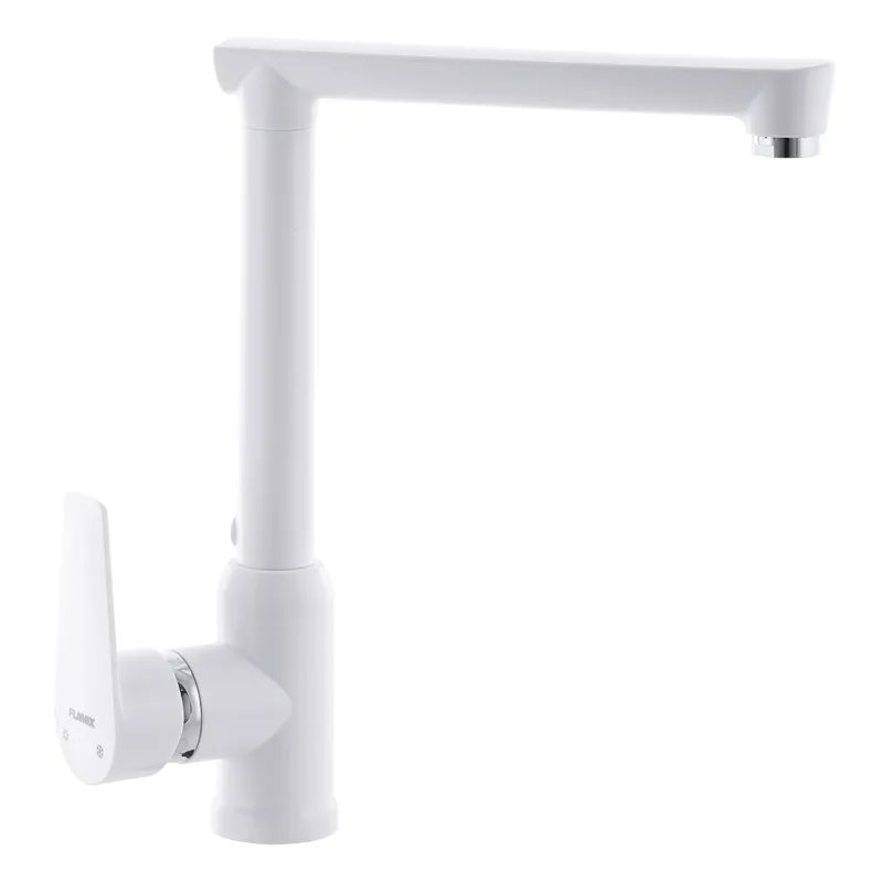 Змішувач для кухні PLAMIX MARIO-017 WHITE (без підведення) (Колір білий) (PM0557)