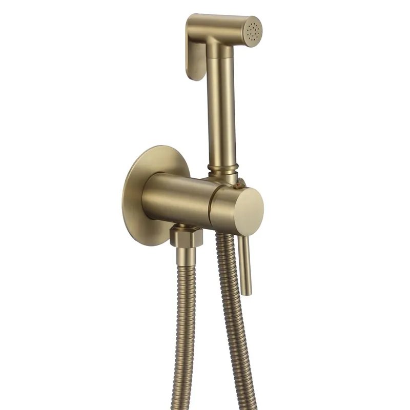 Змішувач для гігієнічного душу MIXXUS PREMIUM HANS 002-A INNER BRUSHED GOLD (Колір матове золото) (MI6922)
