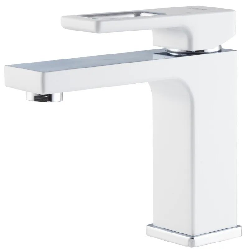 Змішувач для умивальника KOER KB-10009-04 (Колір хром+білий) (KR5975)