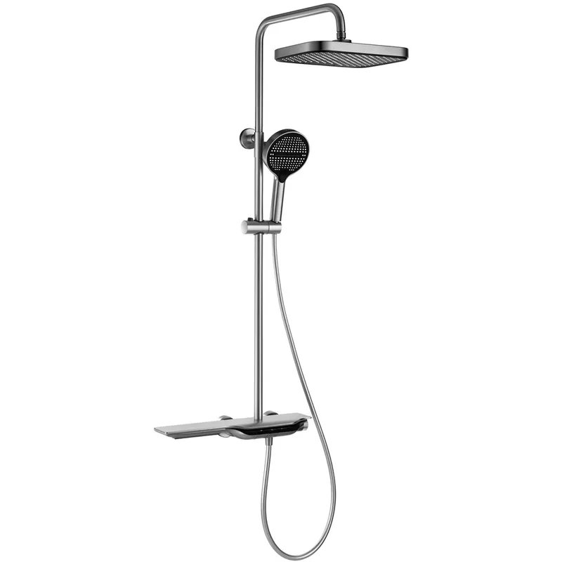 Душова колона MIXXUS PREMIUM SPACE-009-J CHROME з термостат. змішувачем, з кноп. переключ. 3 режими (Колір хром) (MI7012)