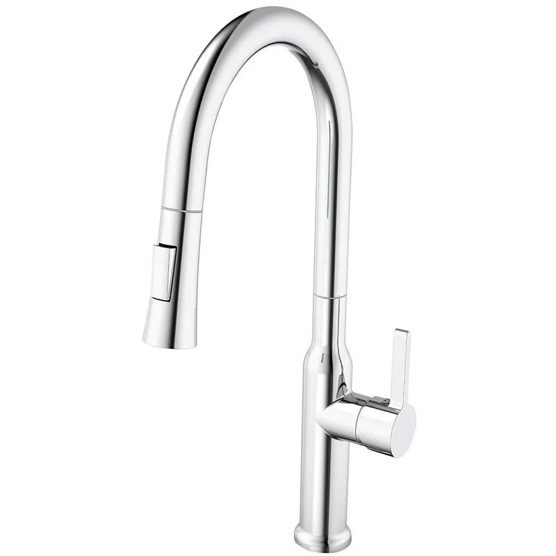 Змішувач для кухні MIXXUS PREMIUM PULL 014 з висувним виливом (Колір хром) (MI6958)