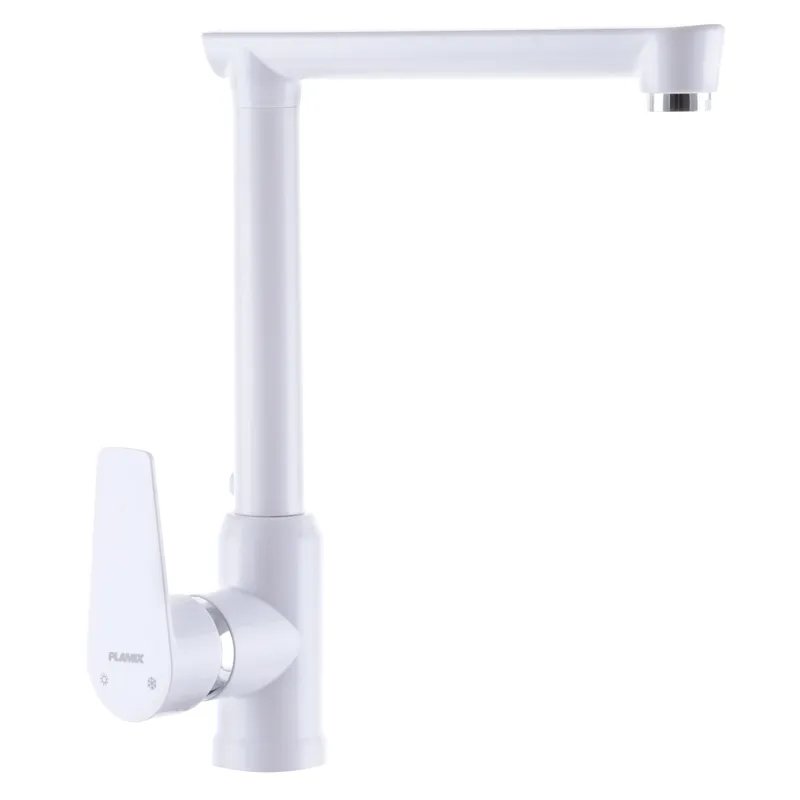 Змішувач для кухні PLAMIX MARIO-017 WHITE (з підведенням) (Колір білий) (PM0608)