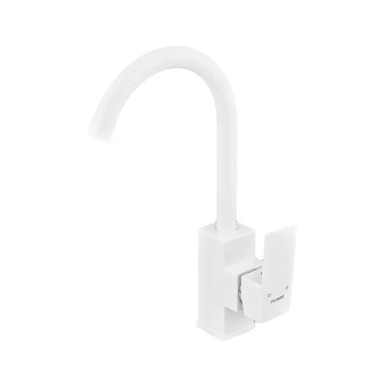 Змішувач для кухні PLAMIX KUBUS-011 SET WHITE (з підведенням) (Колір білий) (PM0674)
