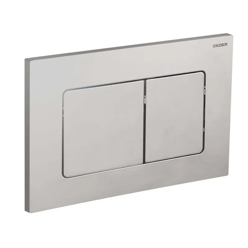 Панель змиву KOER KT-0602-02 240x160x10mm з нержавіючої сталі, кнопка квадратна SUS304 (KR5179)