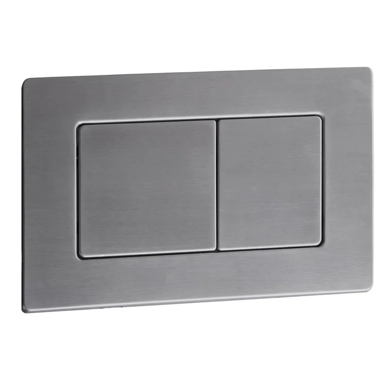 Панель змиву KOER KT-0612-07 240x160x10mm з нержавіючої сталі, кнопка квадратна (колір графіт) (KR6122)