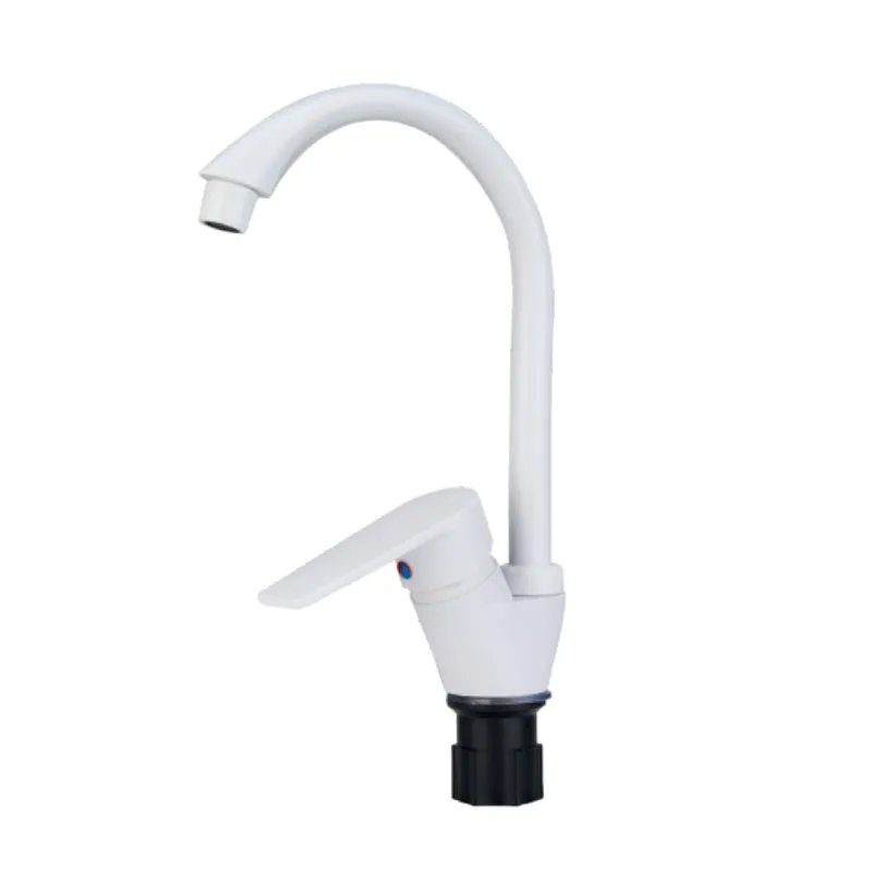 Змішувач для кухні PLAMIX OSCAR-011 WHITE (з підведенням) (Колір білий) (PM0650)