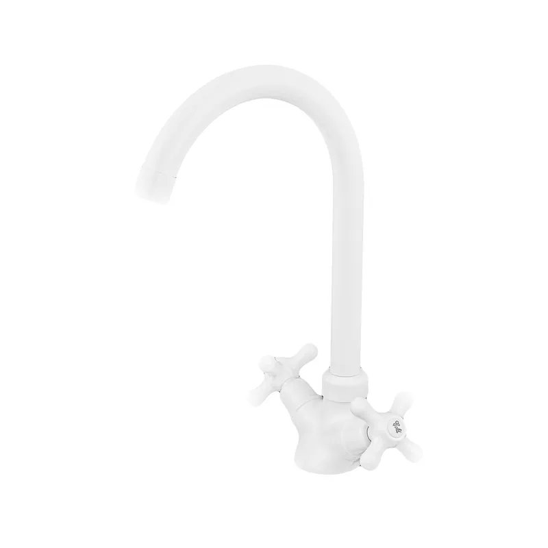 Змішувач для кухні PLAMIX PABLO-275 SET WHITE (PABLO-275 WHITE) (з підведенням) (Колір білий) (PM0669)