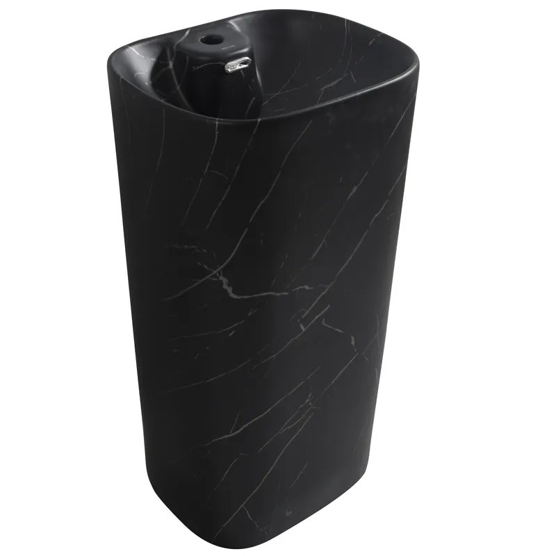 Раковина моноблок MIXXUS PREMIUM DIVERSE-1102 MARBLE 460х380х840mm (отвір під змішувач, перелив) (MP6576)