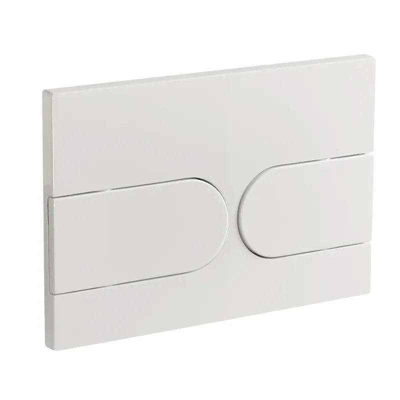 Панель змиву KOER KT-0604-03 240x160x10mm пластикова, кнопка закруглена (колір білий) (KR5322)