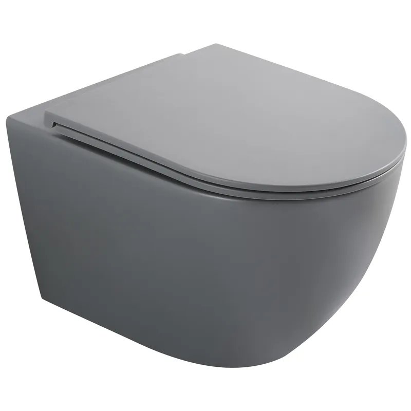 Унітаз підвісний MIXXUS PREMIUM ELLIPSE-0308-T3 GRAY 490x360x360mm система змиву TORNADO 3.0 (MP6654)
