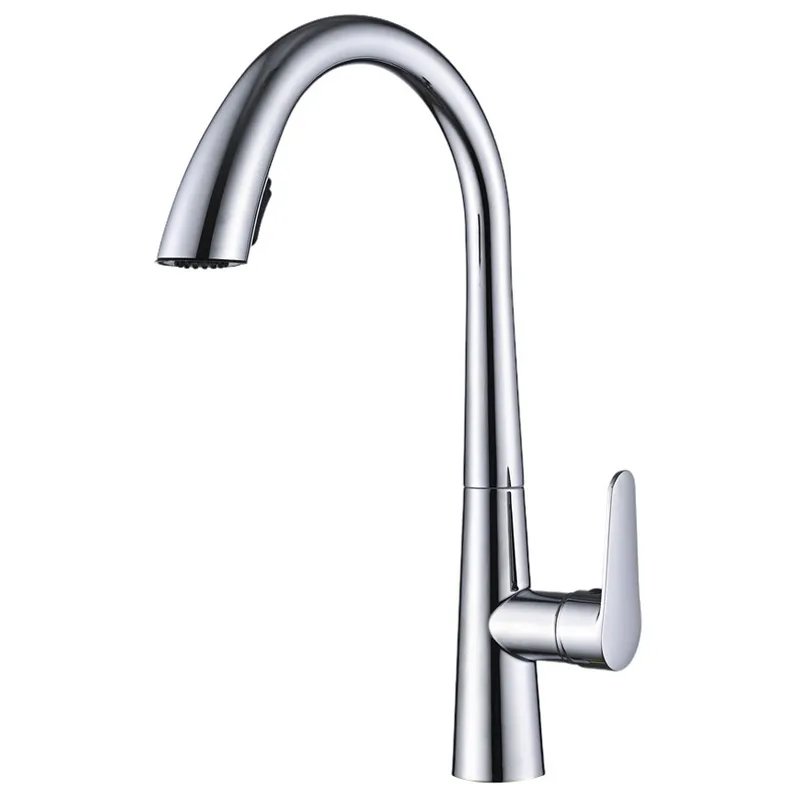 Змішувач для кухні MIXXUS PREMIUM WARTA 014 з висувним виливом (Колір хром) (MI6956)
