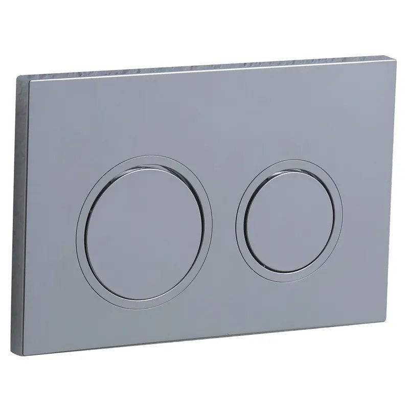 Панель змиву KOER KT-0605-01 220x140x12mm пластикова, кнопка кругла (колір хром) (KR5317)