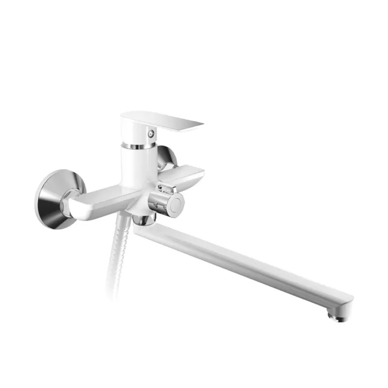 Змішувач для ванни HAIBA ALEX 006 EURO WHITE-CHROME (Колір білий хром) (HB9567)