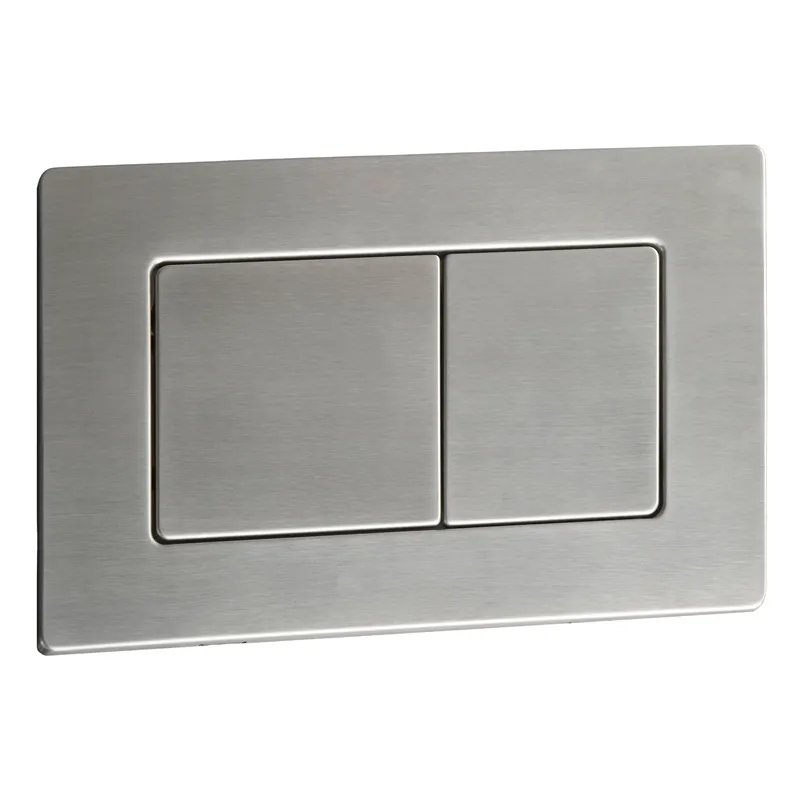 Панель змиву KOER KT-0612-02 240x160x10mm з нержавіючої сталі, кнопка квадратна SUS304 (KR6120)