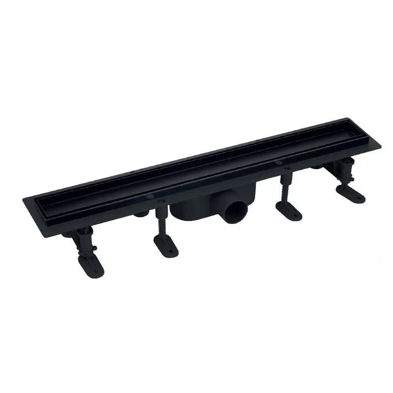Душовий трап MIXXUS DRAIN-06-80 BLACK з пластиковою основою і накладкою із нерж. сталі SUS304 70x800мм (Колір чорний) (MI6531)