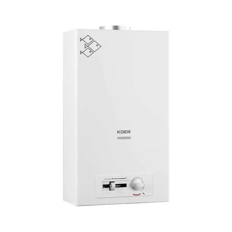 Газова колонка димохідна з п'єзорозпалом KOER KWH.G0410 WHITE 10 л/хв (колір білий) (KR5663)
