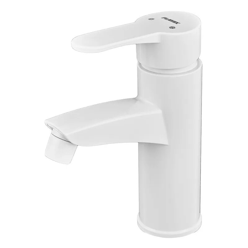 Змішувач для умивальника PLAMIX SERGIO-001 WHITE (без підведення) (Колір білий) (PM0028)