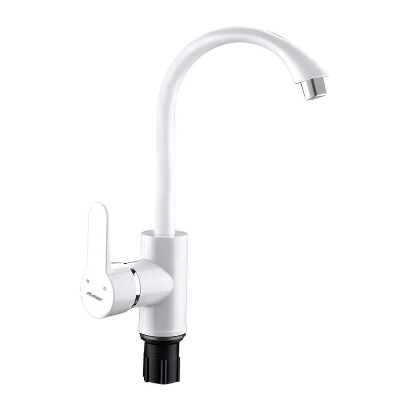 Змішувач для кухні PLAMIX LEON-011 WHITE (з підведенням) (Колір білий) (PM0614)