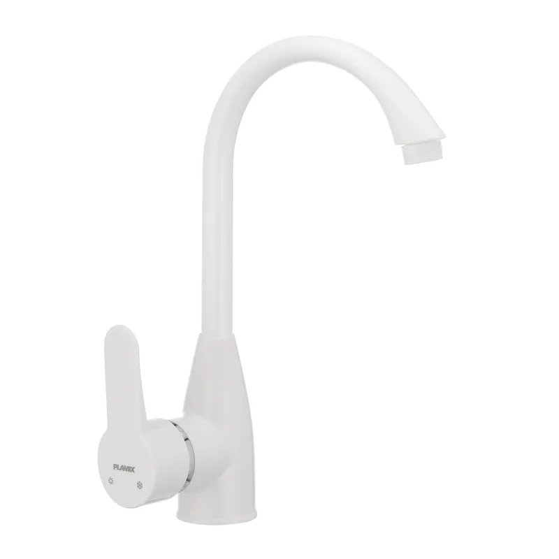 Змішувач для кухні PLAMIX MARIO-011(W) WHITE (без підведення) (Колір білий) (PM0014)