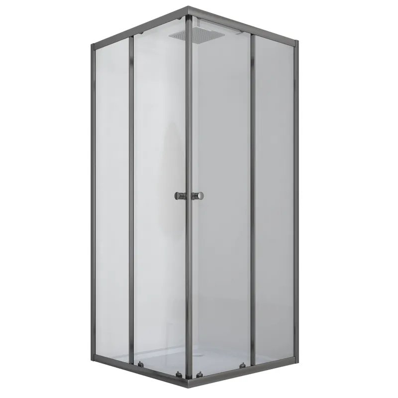 Душова кабіна без піддону MIXXUS CUBIC SC01-90x90x185-TR GRAPHITE прозоре скло 4мм (MI6907)