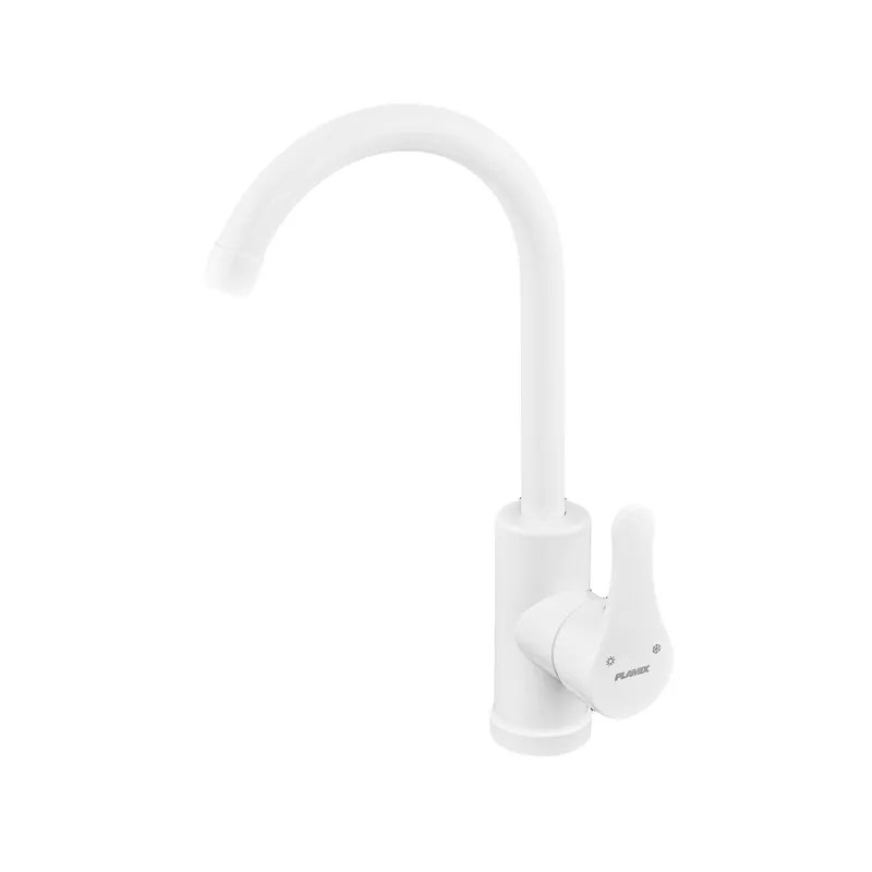 Змішувач для кухні PLAMIX DIEGO-011 WHITE (без підведення) (Колір білий) (PM0657)