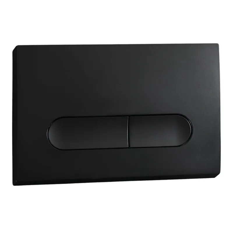 Панель змиву KOER KT-0608-05 240x160x10mm пластикова, кнопка закруглена (колір чорний матовий) (KR6125)