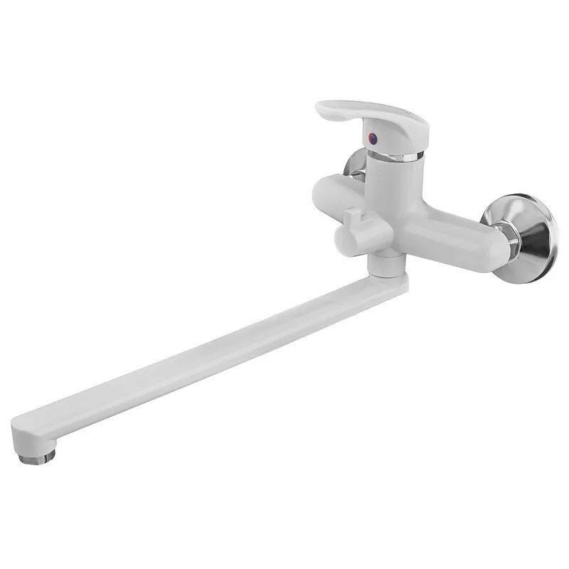 Змішувач для ванни PLAMIX AFINA-006 EURO WHITE (без шланга та лійки) (Колір білий) (PM0687)