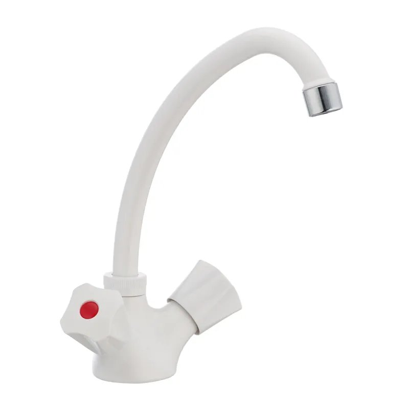 Змішувач для кухні PLAMIX OMEGA-271 WHITE (без підведення) (Колір білий) (PM0020)
