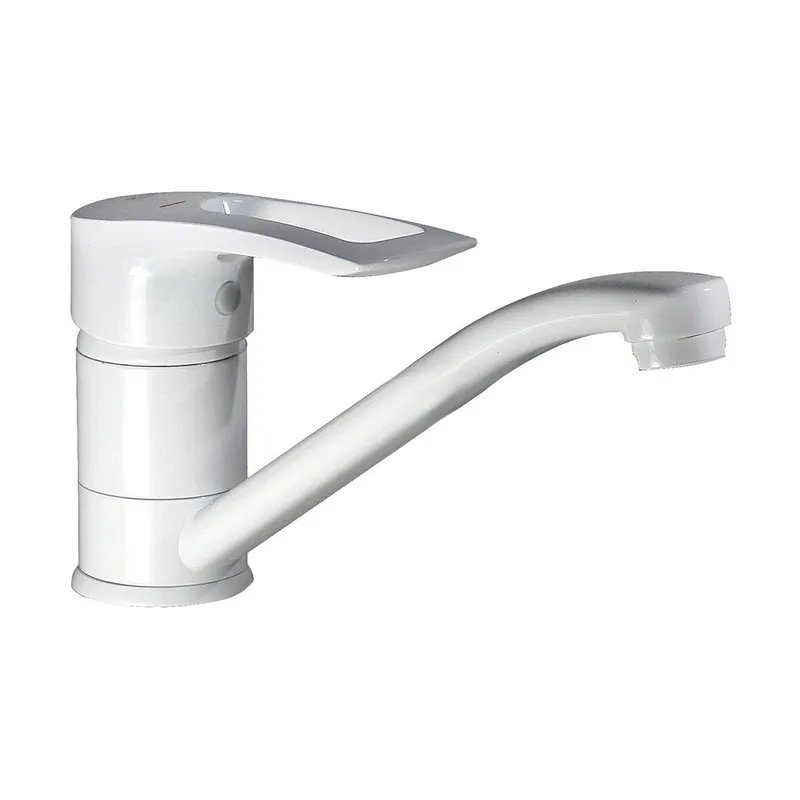 Змішувач для умивальника HAIBA HANSBERG 004-15CM WHITE (Колір білий) (HB0189)