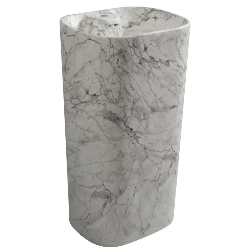 Раковина моноблок MIXXUS PREMIUM DIVERSE-1101 MARBLE 460х380х840mm (отвір під змішувач, перелив) (MP6575)