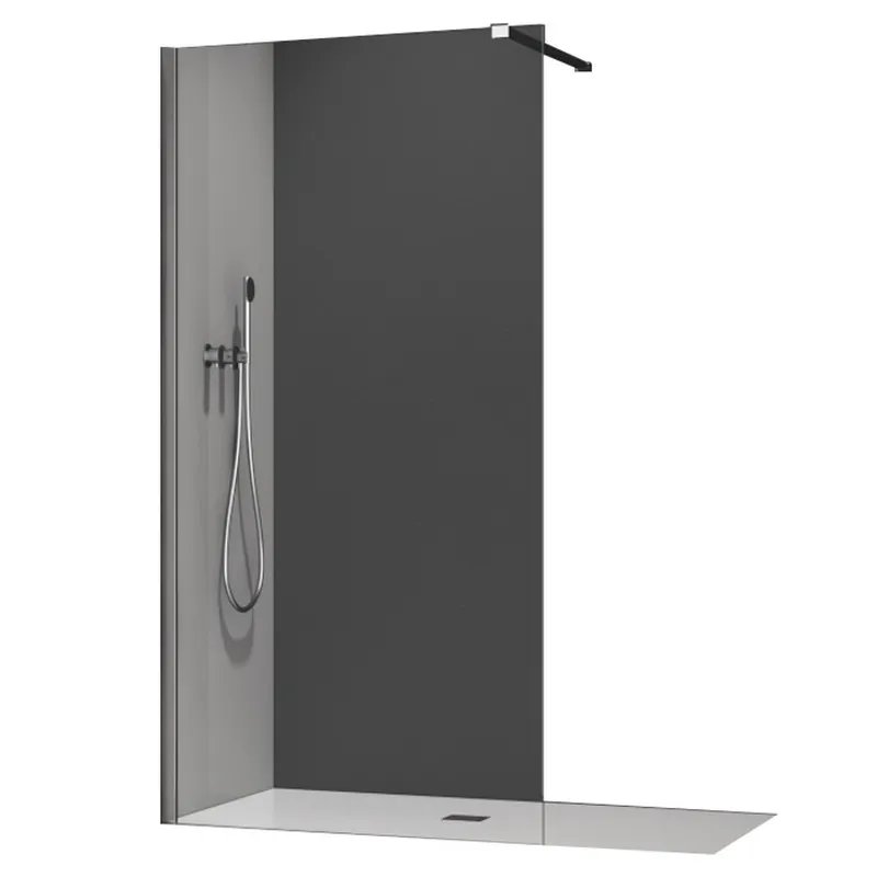 Душова перегородка Walk-In KOER SR SP01-90x200-TR-01 прозоре скло EASY CLEAN 8мм хром (KR5392)