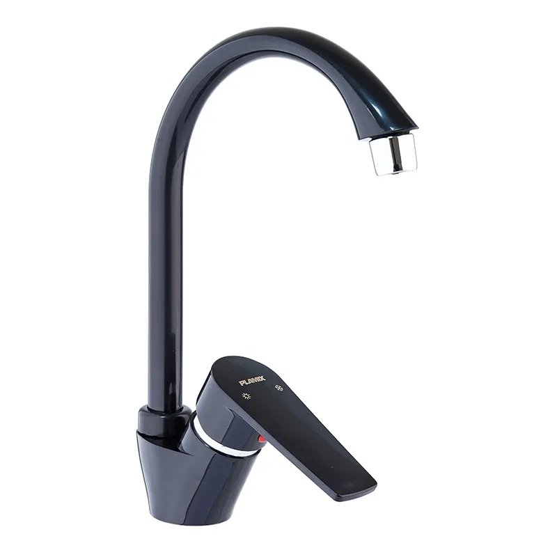 Змішувач для кухні PLAMIX OSCAR-011 BLACK (без підведення) (Колір чорний) (PM0616)