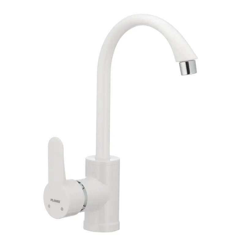 Змішувач для кухні PLAMIX LEON-011 WHITE (без підведення) (Колір білий) (PM0009)