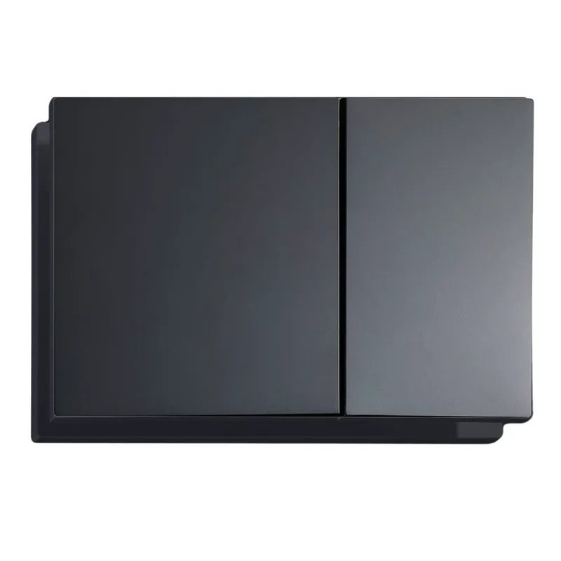 Панель змиву KOER KT-0610-05 240x160x32mm пластикова, кнопка квадратна (колір чорний матовий) (KR6136)