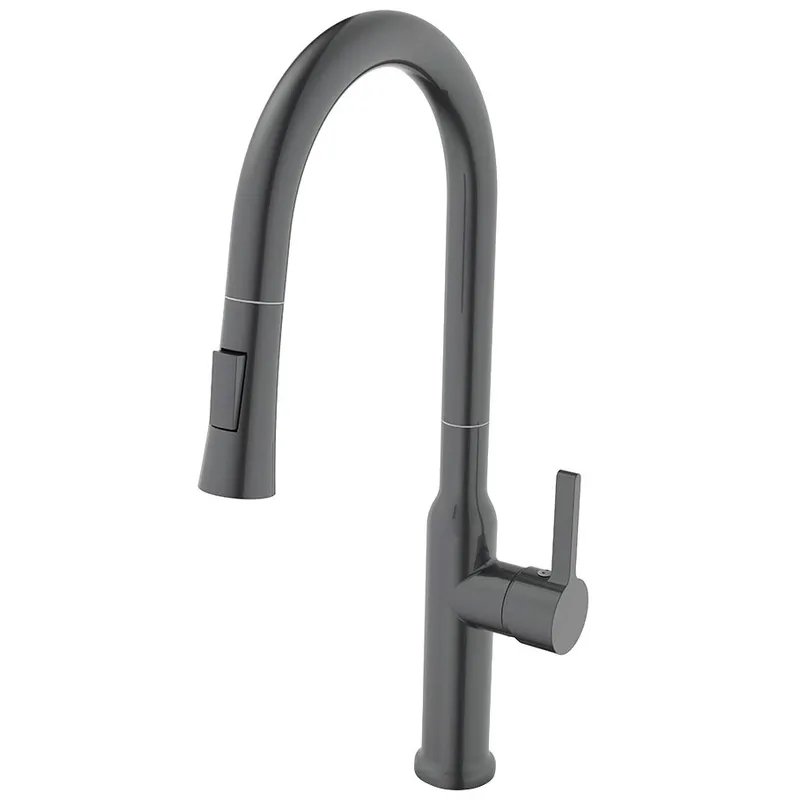 Змішувач для кухні MIXXUS PREMIUM PULL 014 GRAPHITE з висувним виливом (Колір графіт) (MI6959)