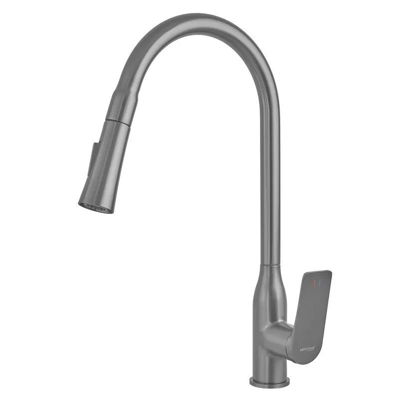 Змішувач для кухні MIXXUS PREMIUM DERBY 014 NUT GRAPHITE (Колір графіт) (MI6611)