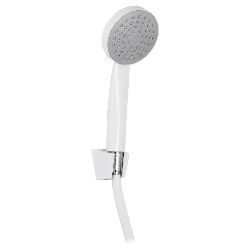 Душовий набір (шланг, лійка, кронштейн) білий Zerix SHOWER SET-02W (ZX3096)