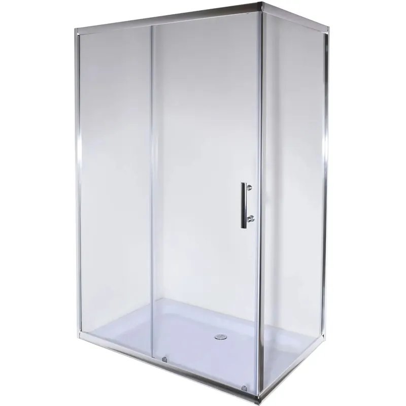 Душова кабіна без піддону MIXXUS HARD SC01-120x80x185-TR CHROME прозоре скло 5мм (MI6912)