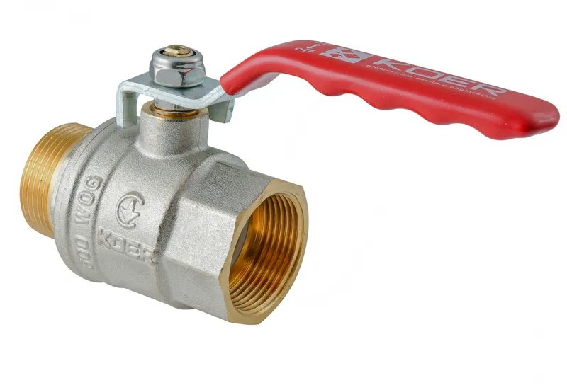 Кран кульовий ГШВ KOER EXTREME KE.215-20 - 3/4" FM ручка "важіль" червона (KR5751)