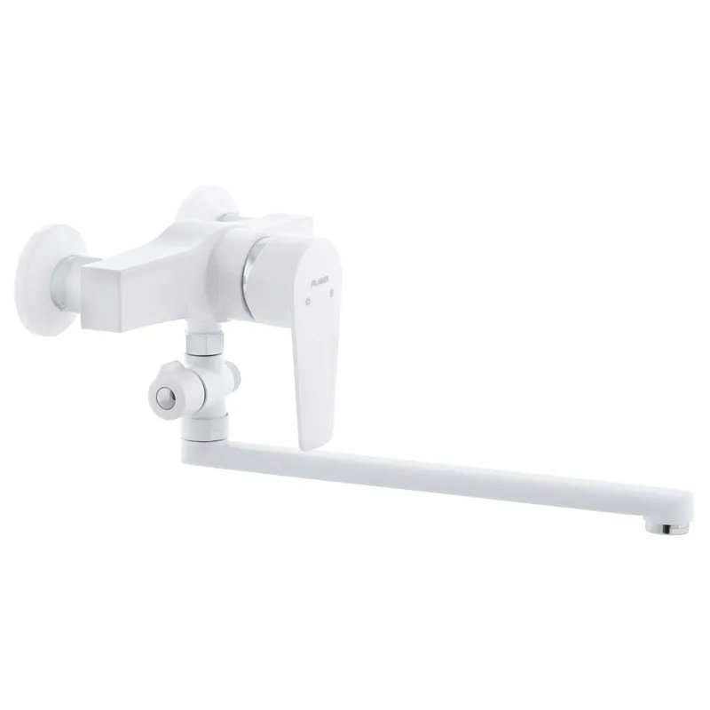 Змішувач для ванни PLAMIX OSCAR-006 WHITE (без шланга та лійки) (Колір білий) (PM0559)