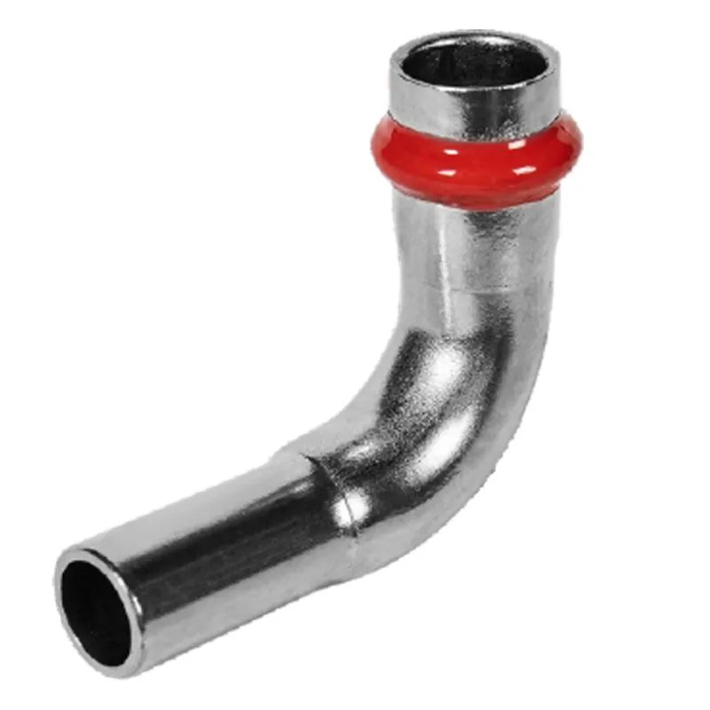 Коліно 90° однорозтрубне ВЗ KOER KQ.L54 PRESS-INOX AISI 304 54x54 (KR6398)